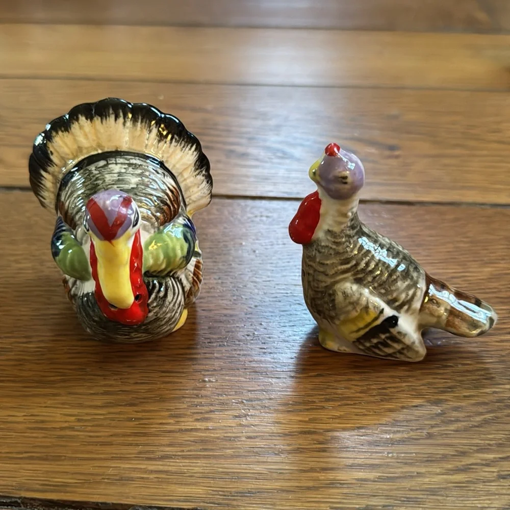 Salt & Pepper Shaker Bundle Turkey Baseball Swans Collectables‎ Vintage Japan